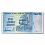 2008 Zimbabwe 1 Million Dollars Fort Bull Unc
